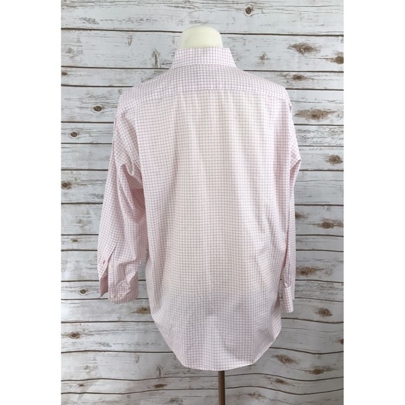 Men's TOMMY BAHAMA Pink, White Plaid Button Down DRESS‎ Shirt Sz 17 32-33 - Picture 2 of 8